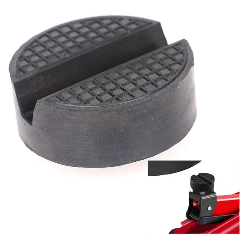Black Rubber Slotted Floor Jack Pad alternate view