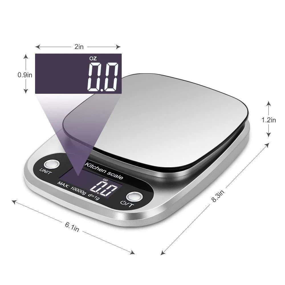 High Precision Kitchen Scale 3kg/5kg/10kg | Multifunctional LCD Food and Jewelry Sc additional angle
