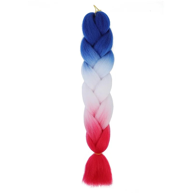 Synthetic Jumbo Braids Hair 24Inch Braiding Hair Extensions Ombre Fake Hair For Crochet detail view
