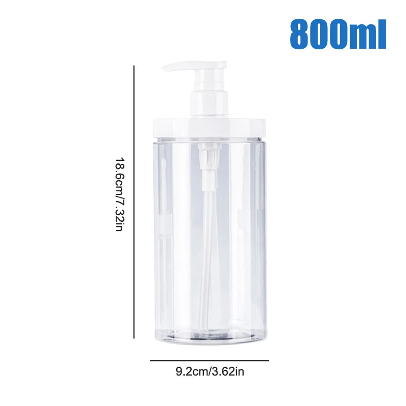 100-800ml Wide Mouth Refillable Pump Dispenser Bottles For Travel Bathroom Soap Sha additional angle
