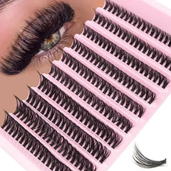Cluster Eyelashes 200 Pcs DIY Natural Look Wispy Lashes | 9-16mm 40D Curly alternate view