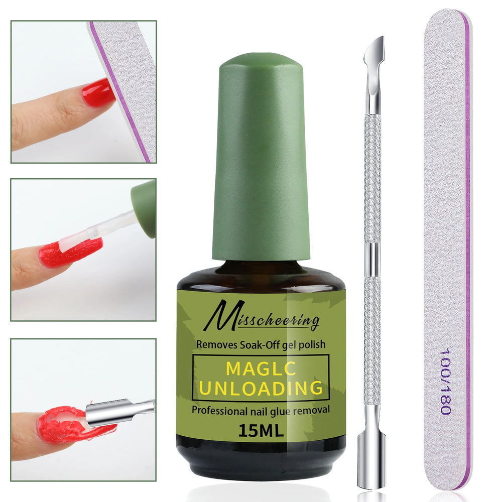 Misscheering 15ml Magic Fast Nail Gel Polish Remover Clean UV Soak Off Semi Permanent alternate view