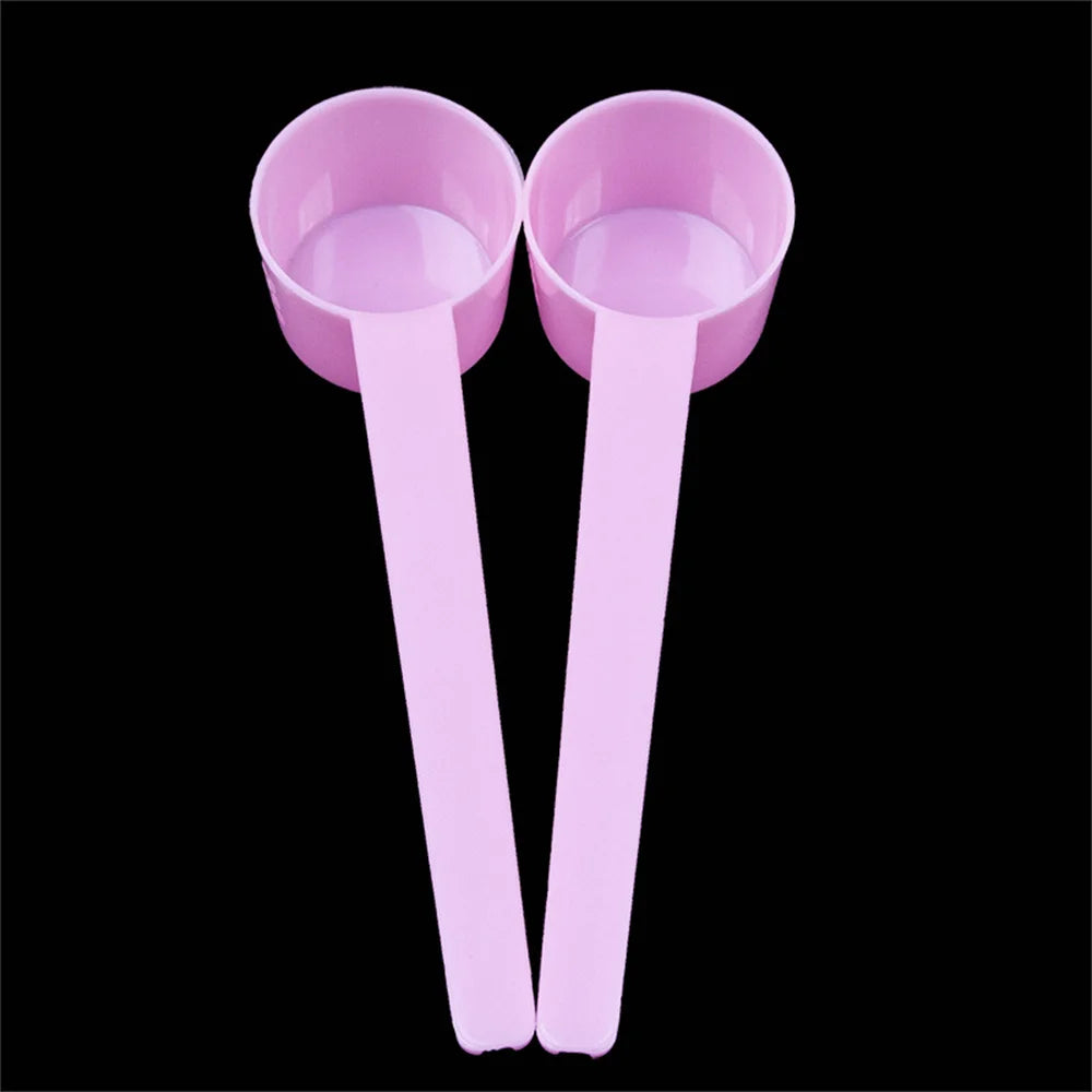 1Pc 5g Measuring Spoon for Liquid Sugar Coffee Protein Milk Powder Plastic Flat Bottom close-up view