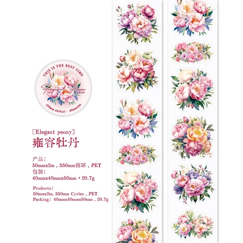 Journal GO Flower Washi Tape Set | Fragrant Scrapbooking Decorative Tape lifestyle view