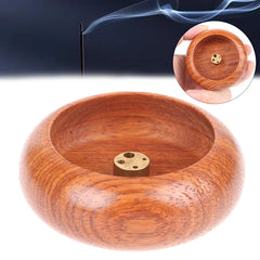 Rosewood Incense Burner Stick Holder | Bowl Shape Censer for Home Decor detail view