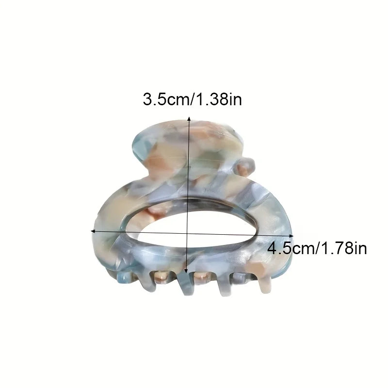 Elegant Sweet Small Oval Hair Claw Clip for Women Secure Grip Hair Accessories Ponytails detail view