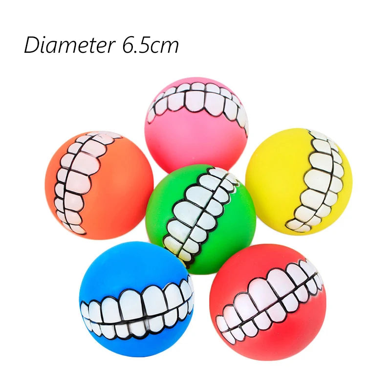 1pcs Diameter 6cm Squeaky Pet Dog Ball Toys for Small Dogs Rubber Chew Puppy Toy Dog alternate view