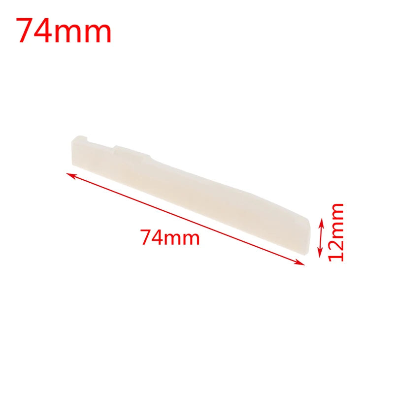 Real Bone Bridge Saddle For Folk Acoustic Guitar 72MM/74MM/76MM/80MM * 12MM alternate view