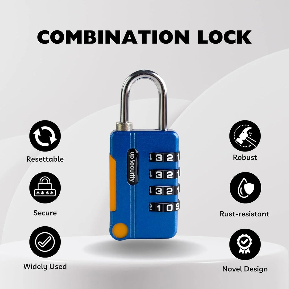 4 Digit Combination Padlock | Keyless Travel Luggage Lock