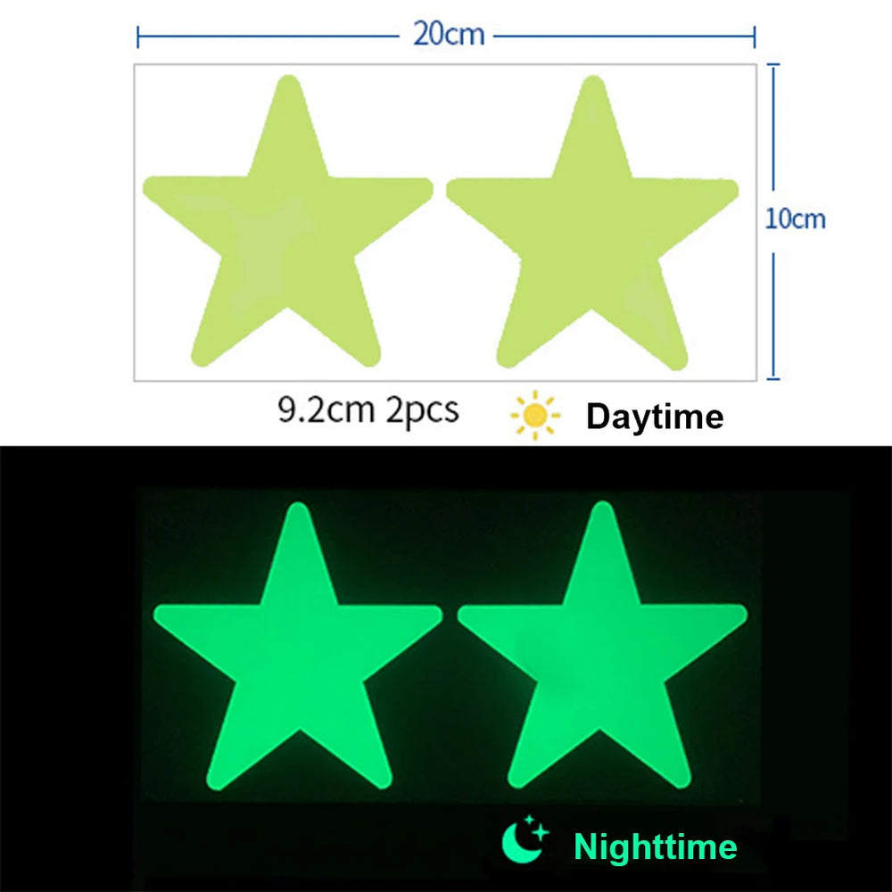 Glow In The Dark 3D Stars Moon Wall Stickers | Creative Luminous Room Decor alternate view