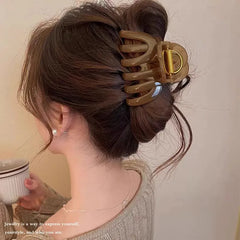 New Design Top Grade Pumpkin Hair Claw Clip For Women Sweet Hair Ornament Back Long Ha close-up view