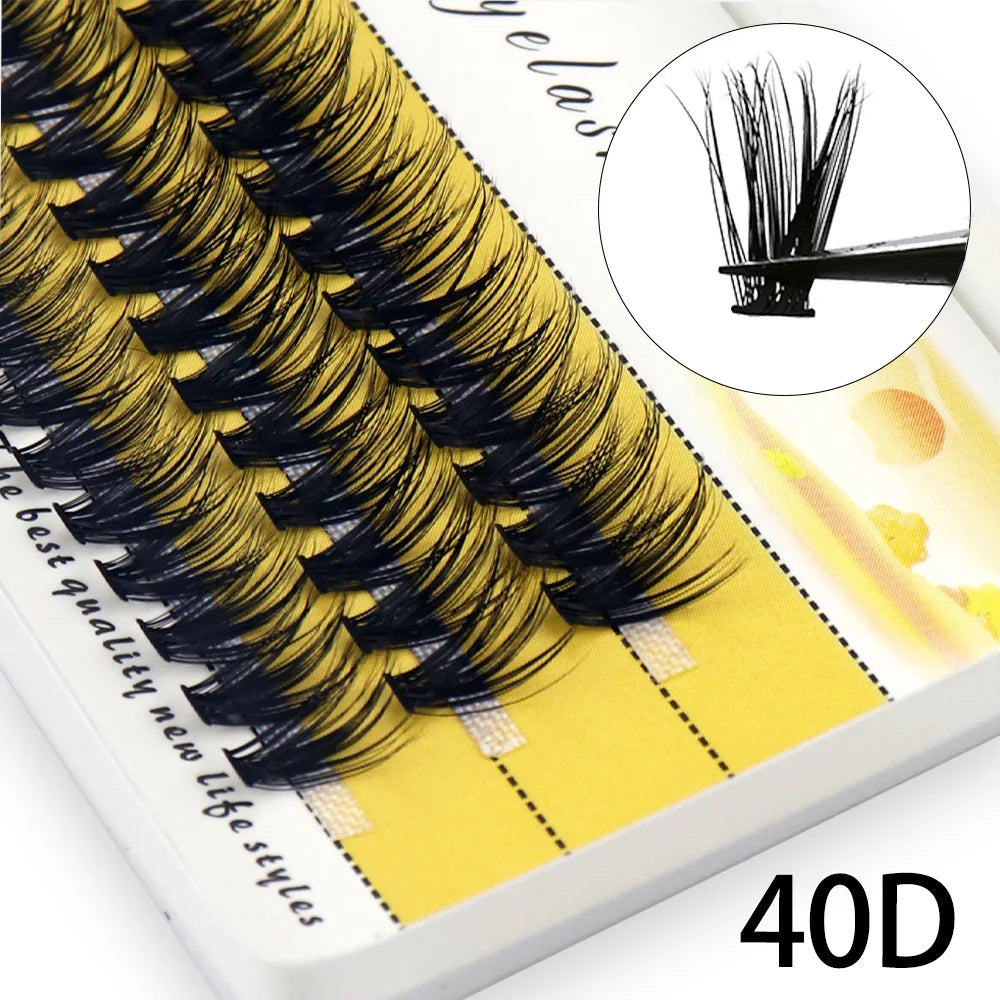 Bundles Natural Eyelash Extension 3D Russia Individual Eyelash Cluster Makeup Tools additional angle