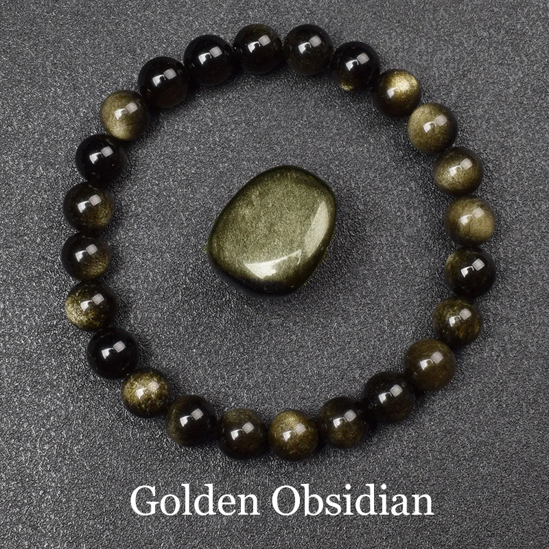 Natural Aquamarins Quartzs Beads Bracelet Women Men 6mm 8mm Sky Blue Stone Round Bead close-up view