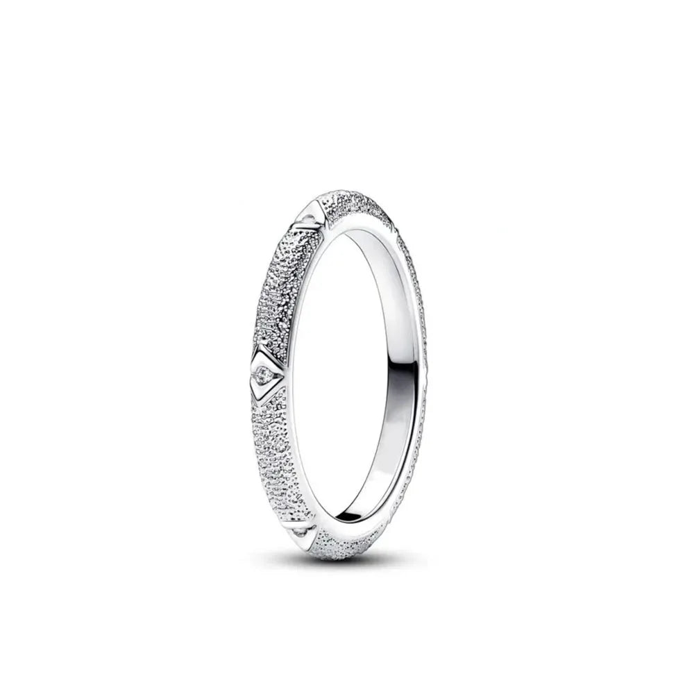 925 Sterling Silber Quadratring mit Blumen- und Schmetterlingsmotiv | Geschenk für Verliebte
