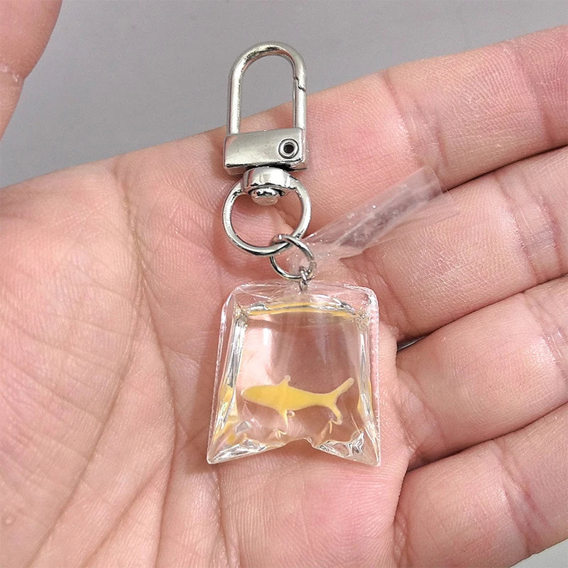 Creative Simulation Goldfish Keychain | Transparent Carp Pendant for Backpack alternate view