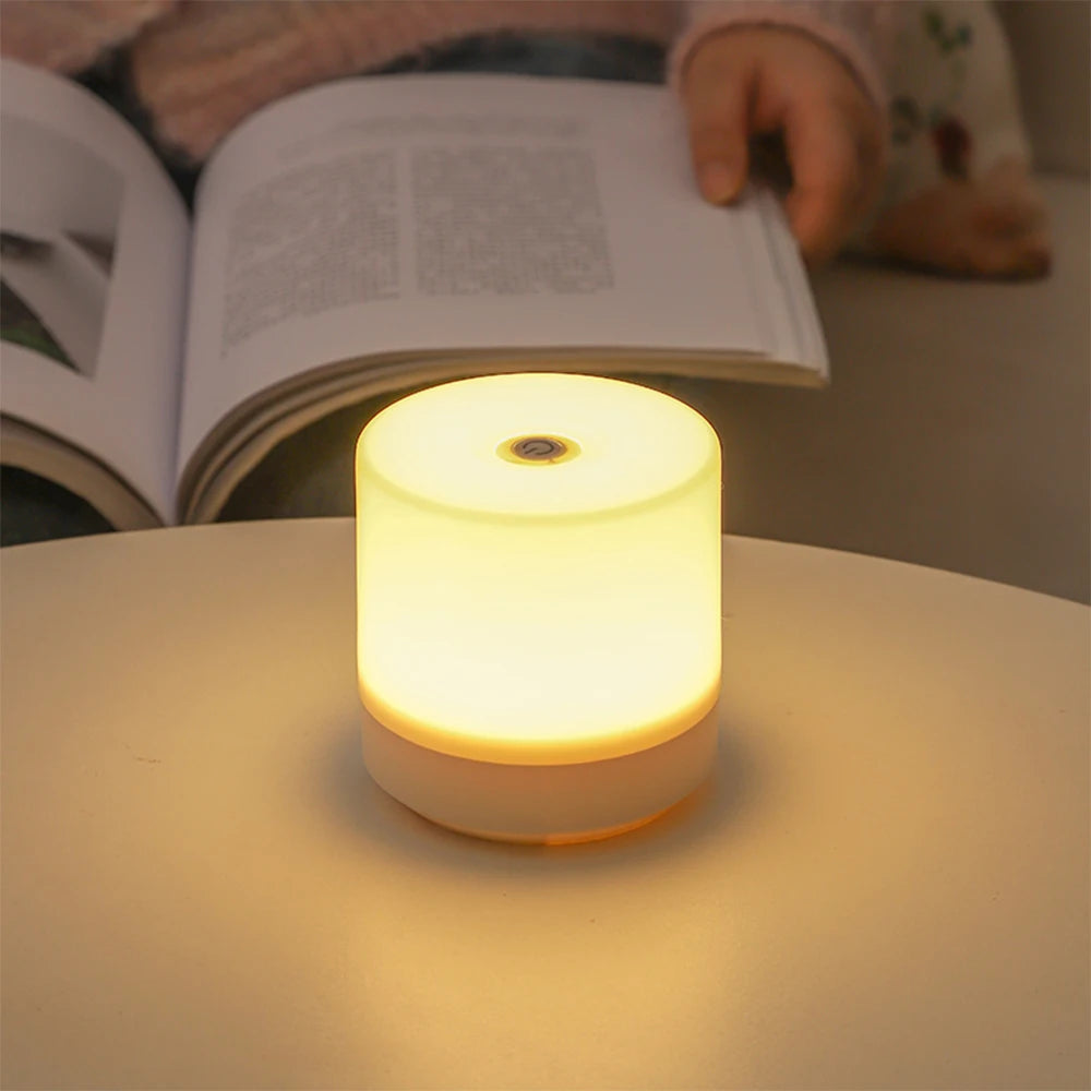 Creative USB Bedside Lamp with Touch Dimming | LED Night Light for Reading additional angle