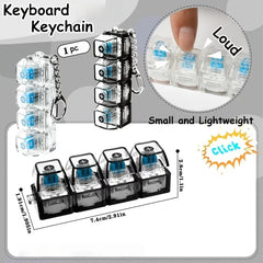 LED Click Keychain | Stress Relief Light Up Keyboard Toy for Anxiety alternate view