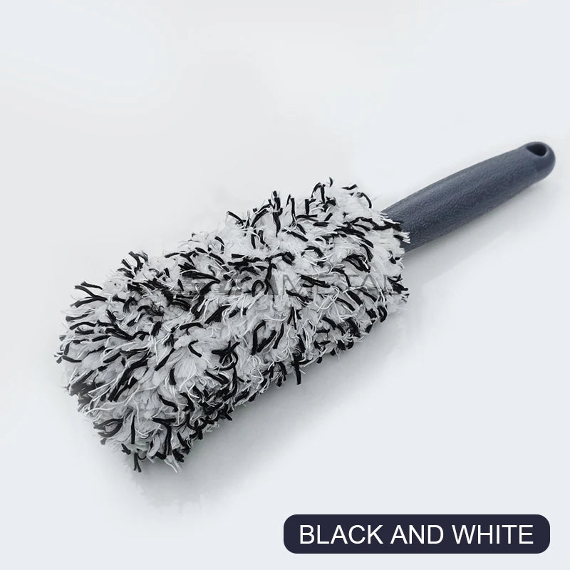 Plush Car Wheel Hub Brush Tire Rim Cleaning Tool detail view
