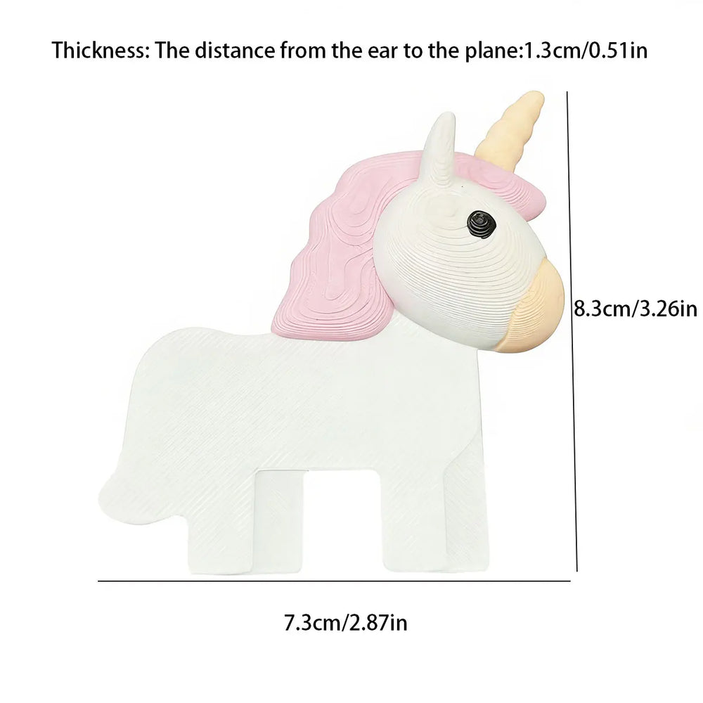 Creative 3D Unicorn-Shaped Page Divider, Cute Cartoon Reading Bookmark, Small Gift Ornam detail view