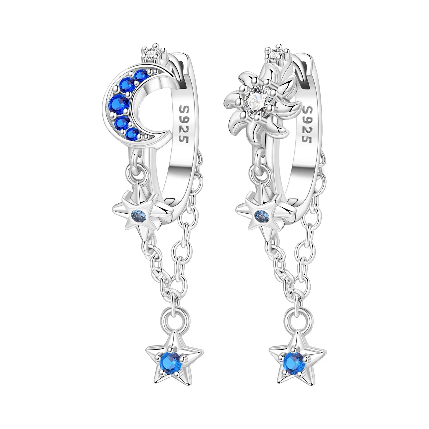 PANPOKI 925 Sterling Silver Cupid Arrow Love Earring Original Jewelry Drop Earrings W lifestyle view