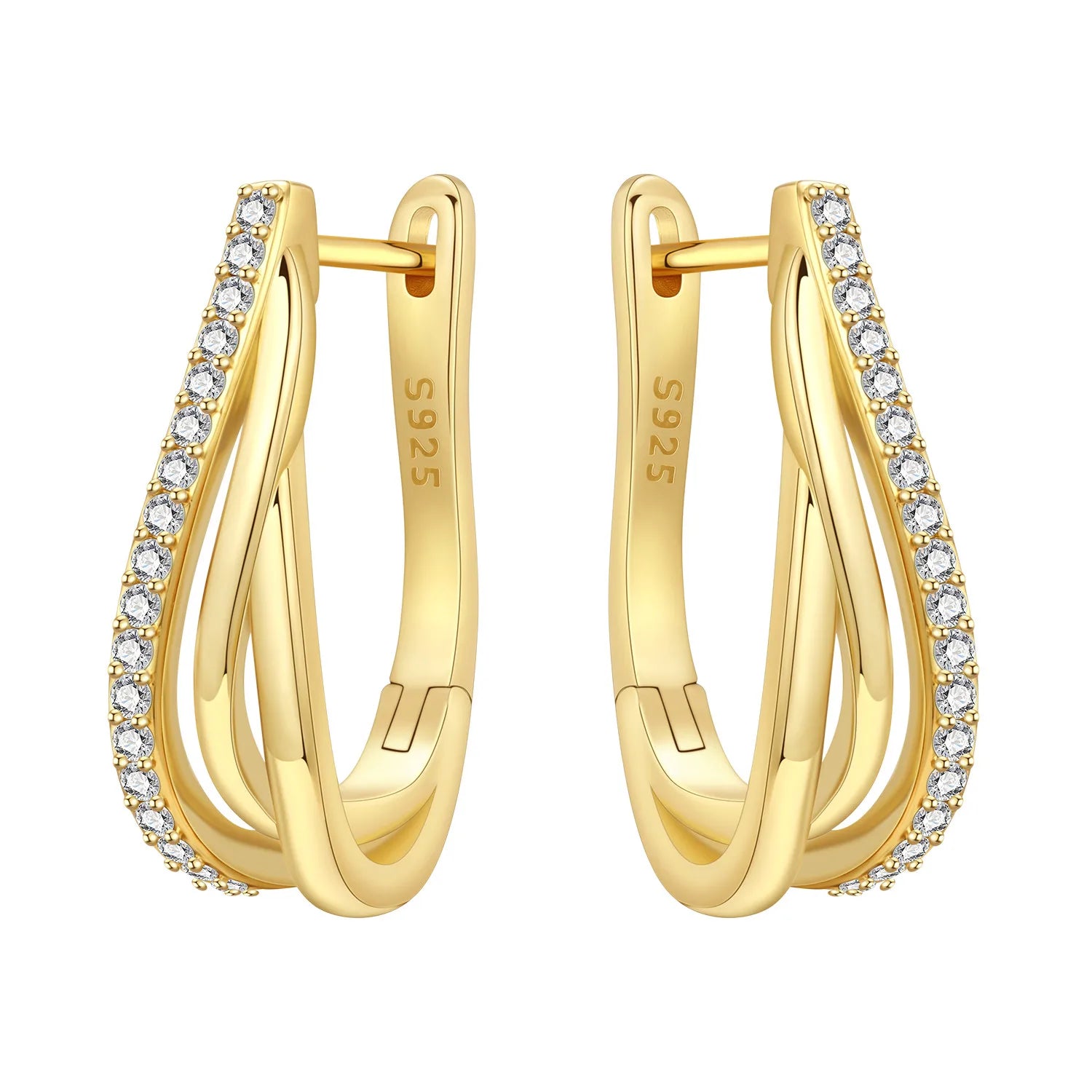 Original 925 Sterling Silver Planet Starlight Earrings Fashion 18K Gold Hoop Earring alternate view
