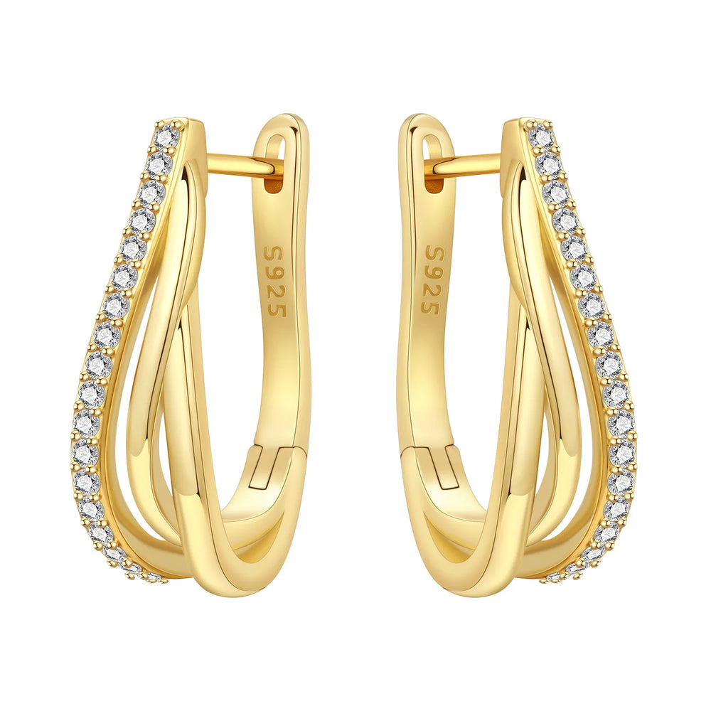 Original 925 Sterling Silver Planet Starlight Earrings Fashion 18K Gold Hoop Earring alternate view