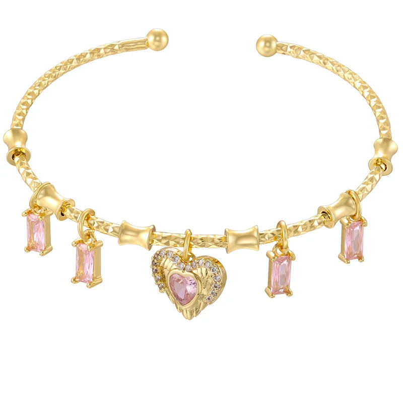 Candy Bracelet Ladies Golden Color Romantic Round Charm Bracelet Ladies Birthday Gift alternate view