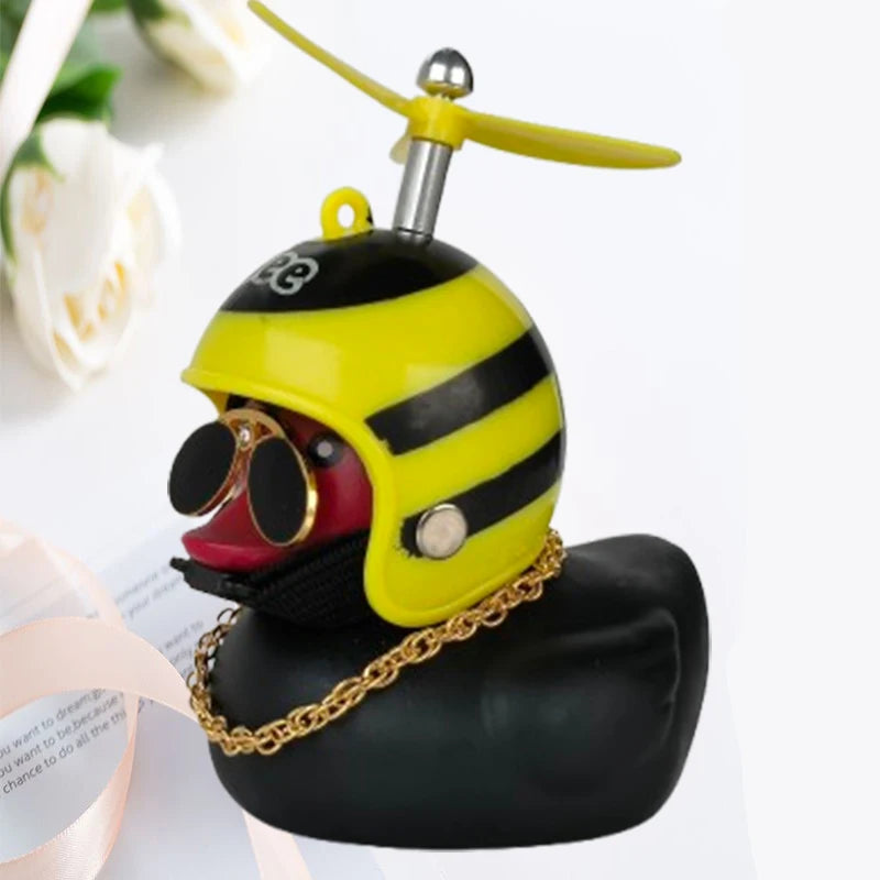 Car Broken Wind Helmet Small Yellow Duck Car Decoration Accessories Wind-breaking Wave-breaking Duck Cycling Decor Goods Gift