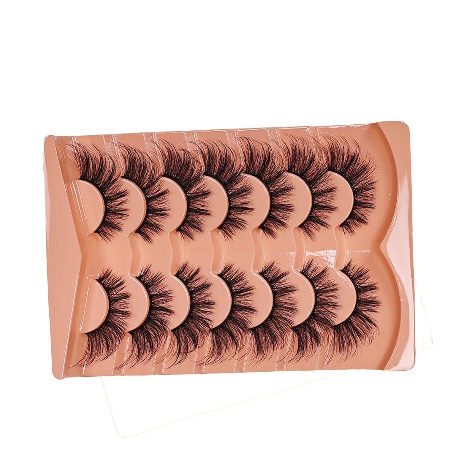 7 Pairs Cat Eye Eyelashes 3D Natural False Lashes 5D Fluffy Soft Cross Manga Lashes W lifestyle view