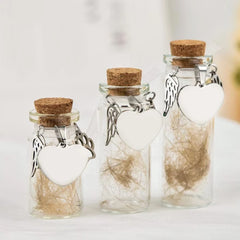 NEW Pet Memorial Bottle For Pet Hair Dogs Cats Fur Keepsake Bottle Storage With 3 Silv close-up view