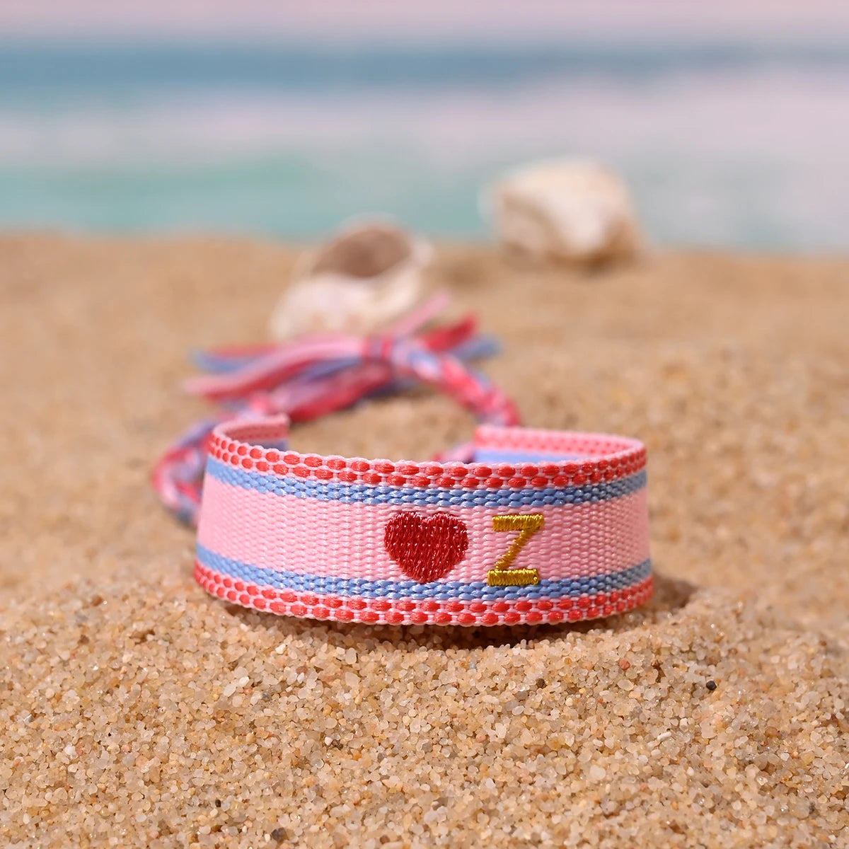 Handwoven Initial Letter Bracelet | Personalized Friendship Gift for Women lifestyle view
