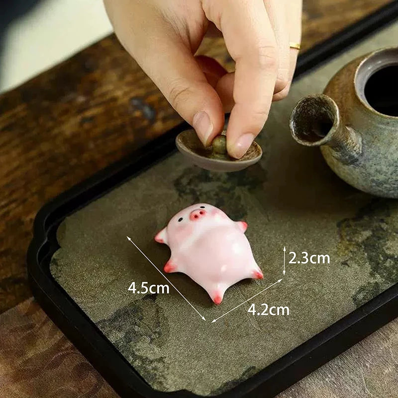 Bubbling Tea Pet Piggy Cartoon Ceramic Mug | Funny Gift additional angle