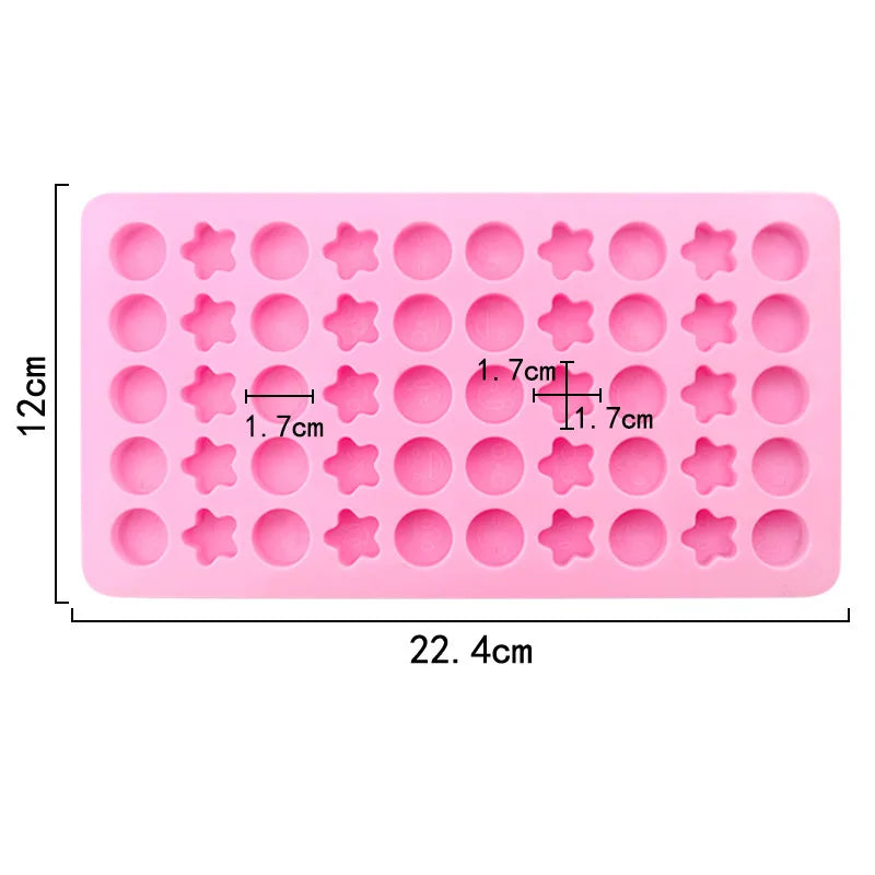 55 Piece Small Heart Shaped Silicone Cake Mold | Heart Chocolate Pastry Molds for D additional angle
