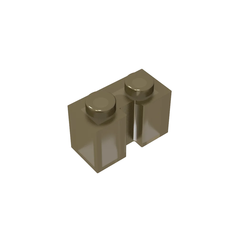 Gobricks GDS-798 Brick 1x2 with Groove | Compatible Building Block for DIY Sets additional angle