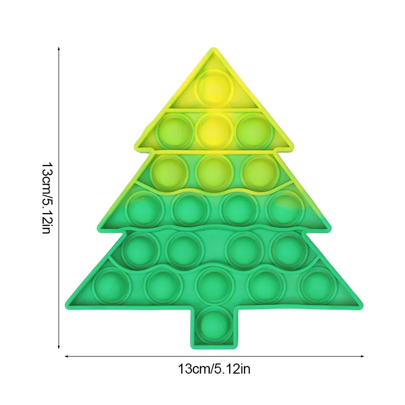 Santa Claus Xmas Tree Pop Fidget Toy Kids New Year Party Gift Favors Christmas Decoratio detail view