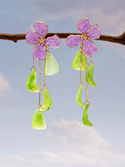 Elegant Summer Bright and Luxurious High-End Women's Small Flower Earrings close-up view
