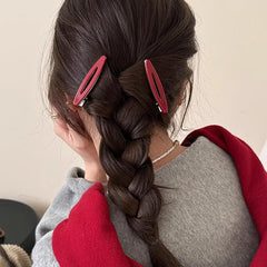 2pcs/set Acetate Hair Clips Hollowed Oval Geometric Barrettes Side Pins Hairpin Women Hair Accessories