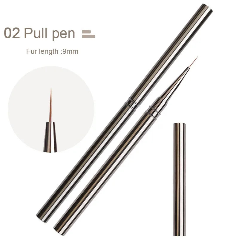 Nails Art Liner Brushes Striping Drawing Elongated Lines Painting 6/9/12/15/18mm Nail alternate view