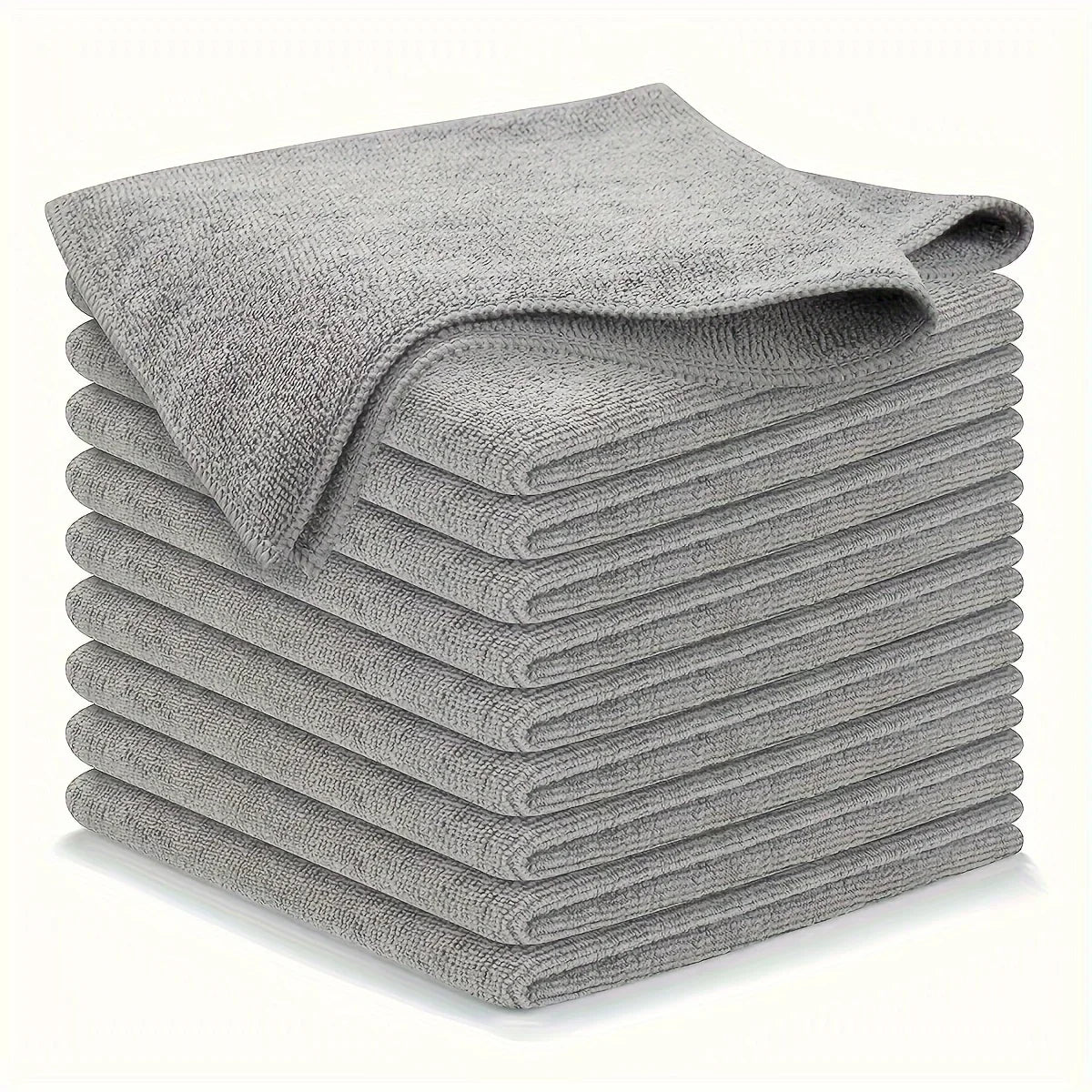 5/10/20pcs Kitchen Towel Ultra-fine Fiber Light Gray Cleaning Cloth Set Absorbent Sof alternate view