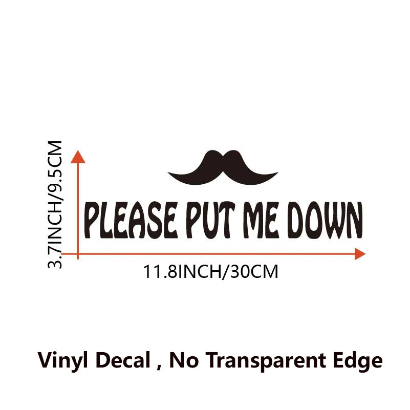 PUT ME DOWN Toilet Seat Reminder Sign | Funny Vinyl Bathroom Decal alternate view