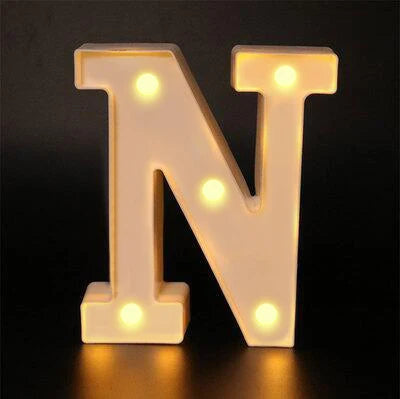 16cm Letter LED Night Light | Alphabet Luminous Decorative Lamp for Party alternate view