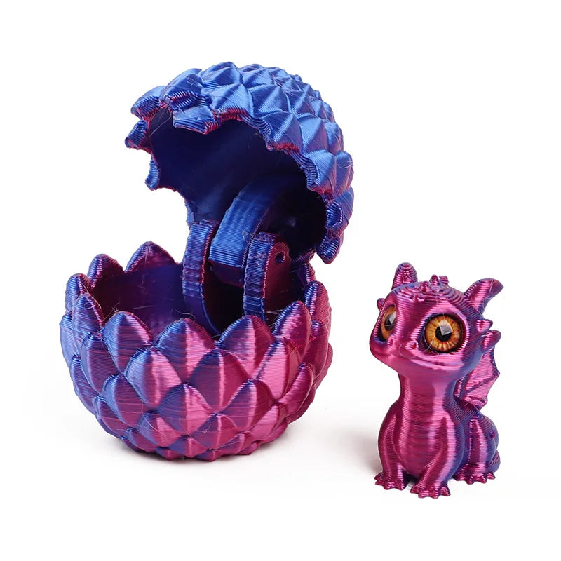 Cute 3D Printed Dragon Eggs with Mini Dragon Surprise Toys for Kids Birthdays Party Fa close-up view