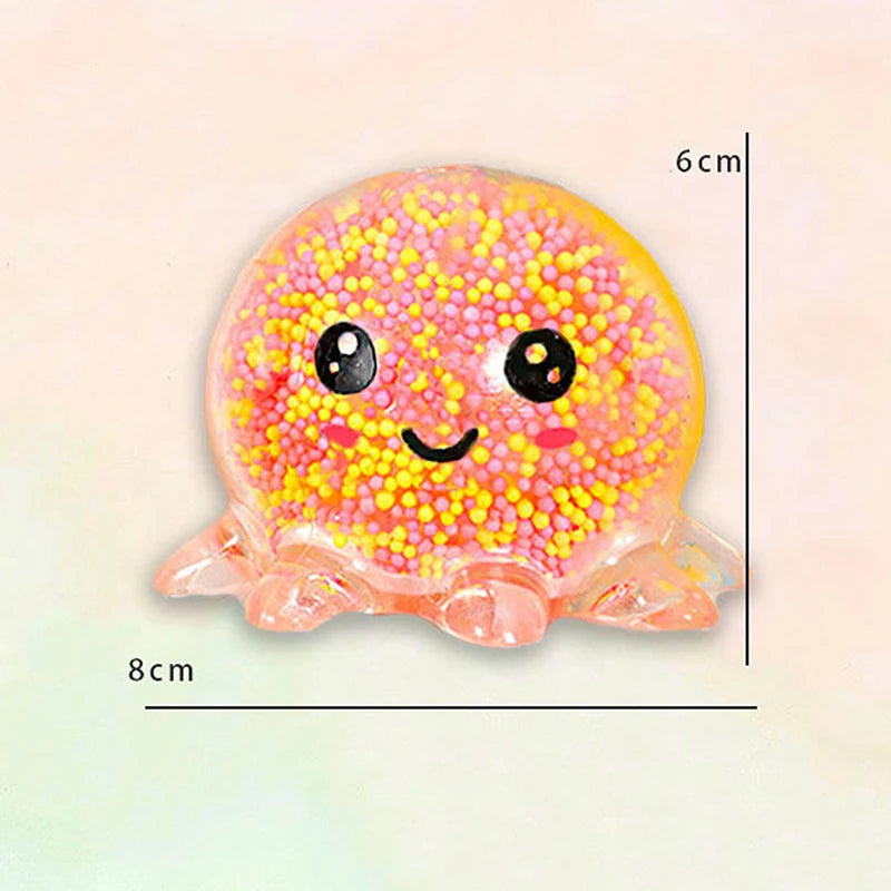 1-5PC Glowing Light Squid Vent Ball Squeeze Decompressions Toy Bubble Octopus Ball additional angle