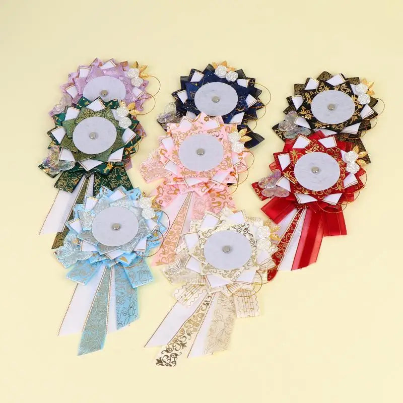 Lolita Badge Display Holder Cute Reusable Handmade Anime Organizer for Ita Bag Rosette P detail view