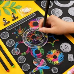 Roulette Drawing Tools Learning Painting Puzzle Toys Art Tool22pcs Drawing Toys Set Geometric Ruler