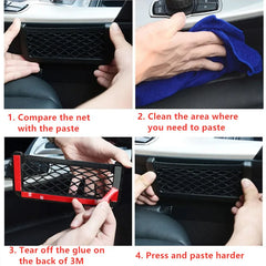 Car Seat Back Mesh Storage Organizer Pocket | Small And Big close-up view