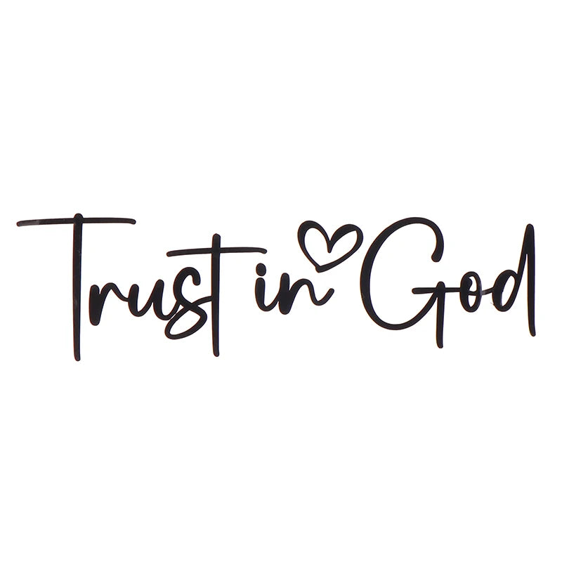 Trust In God Car Mirror Decal