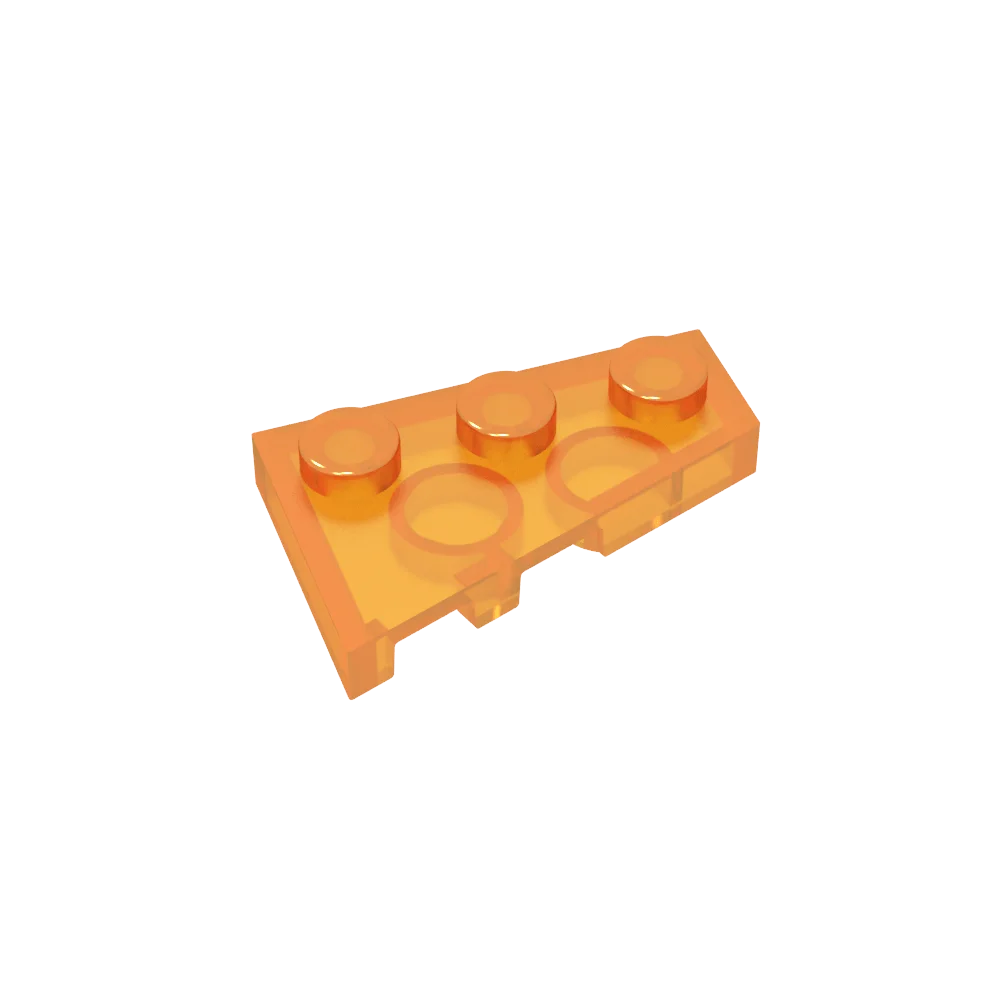 Gobricks GDS-547 Wedge Plate 3 x 2 Right | Compatible Building Block for DIY Creations detail view