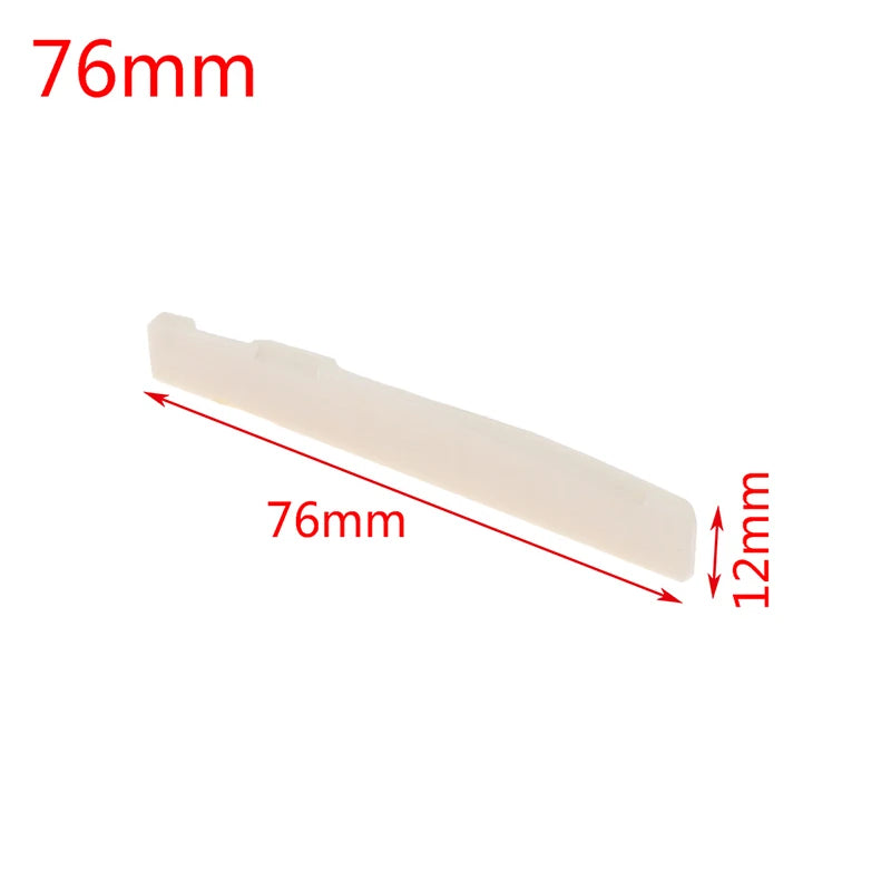 Real Bone Bridge Saddle For Folk Acoustic Guitar 72MM/74MM/76MM/80MM * 12MM close-up view