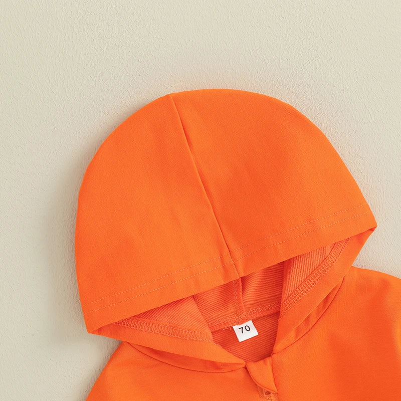 Kids Solid Color Hoodie | Long Sleeve Pullover for Toddlers close-up view